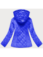 Světle modrá prošívaná dámská bunda s kapucí model 15856231 - Ann Gissy