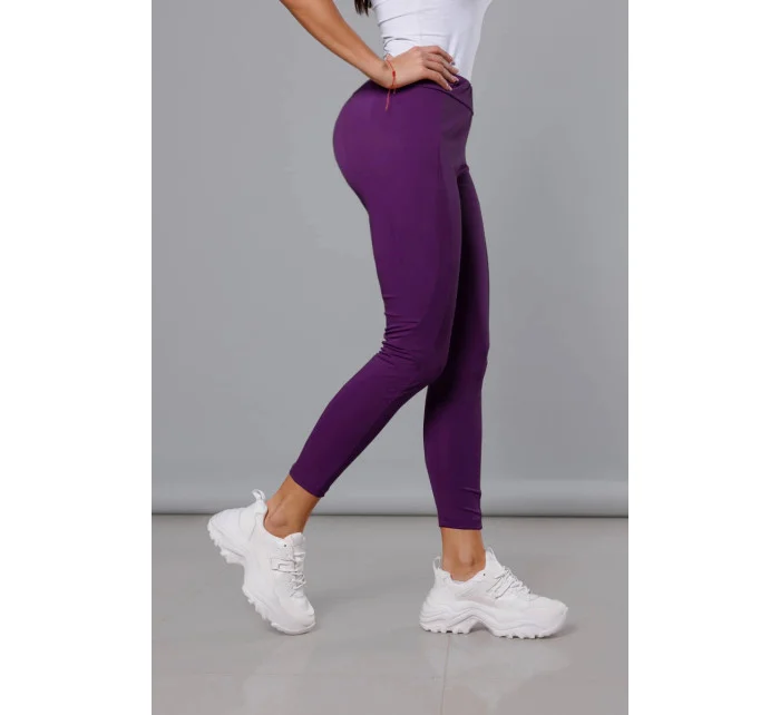 Tmavo fialové trekingové legíny (54350)