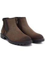 Pánské vysoké kotníkové boty, hnědé, model 22348423 Pánské vysoké kotníkové boty, hnědé, model 22348423