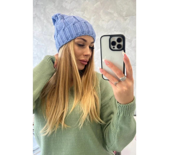 Fleecová čepice  modrá model 18750129 - K-Fashion