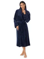 Dámsky župan YI2022688F 400 tm. modrý - DKNY