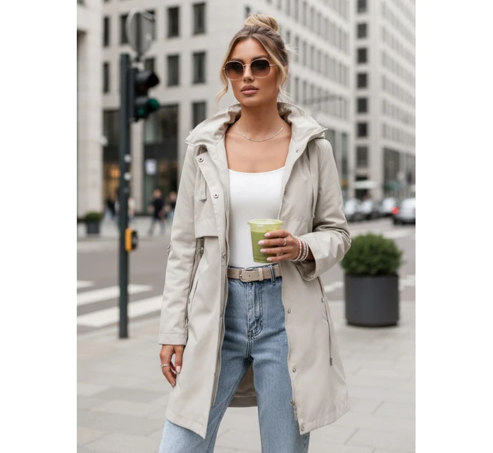 Dámska prechodná bunda parka béžová FashionStreet TY5557