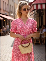 Sukienka damska midi w  różowa model 22203563 - FashionStreet