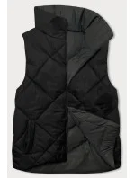 Oboustranná péřová dámská vesta v army barvě model 18823004 - J.STYLE Oboustranná péřová dámská vesta v army barvě model 18823004 - J.STYLE