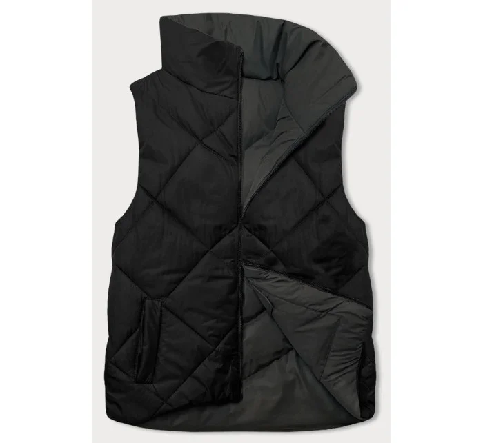 Oboustranná péřová dámská vesta v army barvě model 18823004 - J.STYLE Oboustranná péřová dámská vesta v army barvě model 18823004 - J.STYLE