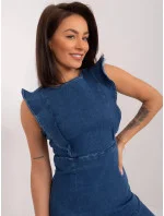 Tmavě modré džínové šaty bez model 19770003 - Factory Price