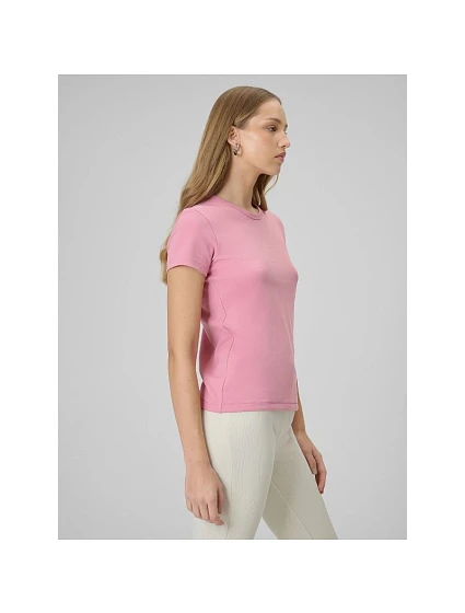 Dámské hladké tričko slim model 22193687 dámské - 4F