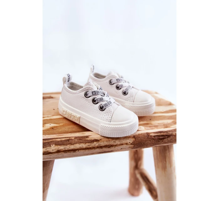 Dětské kožené tenisky BIG STAR model 21594822 Bílé - Big Star Shoes