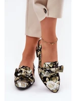 Kožené Lodičky S A Mašlí Černé model 21694748 - Maciejka