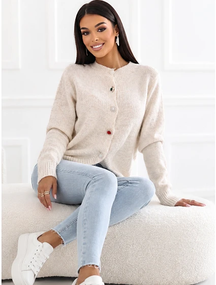 Sweter IR SW model 22550386 jasny beżowy - FPrice