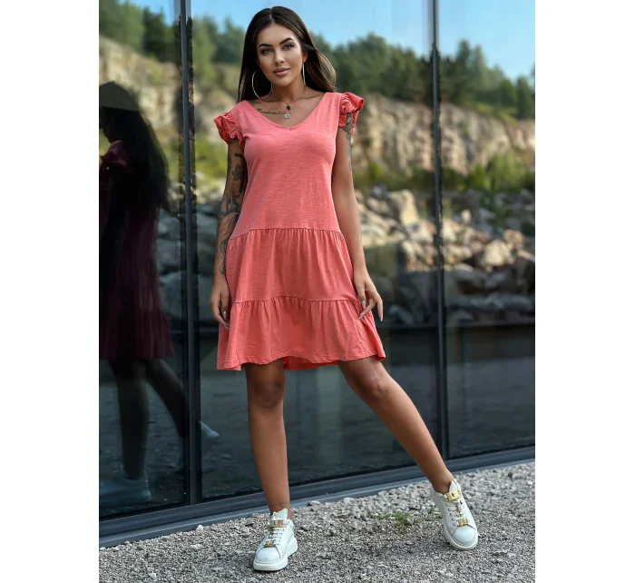 Sukienka TW SK model 18798994 koralowy - FPrice Sukienka TW SK model 18798994 koralowy - FPrice