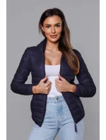 Tmavě modrá dámská prošívaná bunda s kapucí model 18044805 - S'WEST