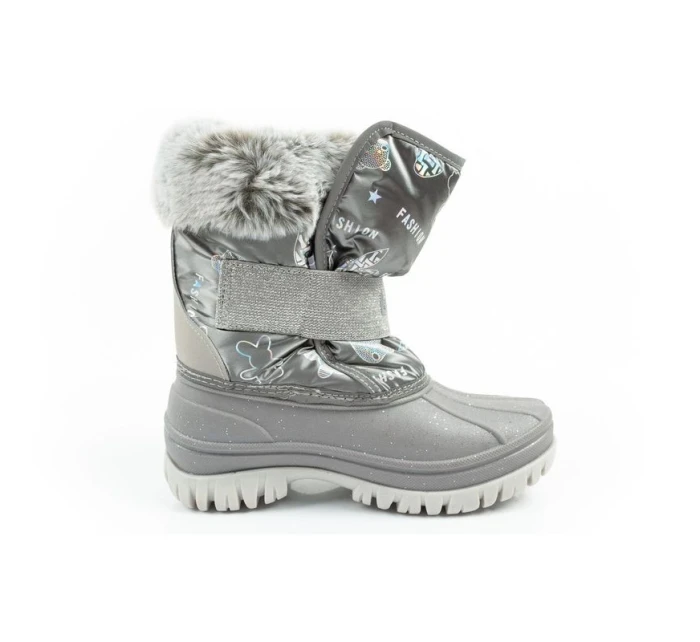 Lee Cooper zimní sněhule dětské zateplené sněhule pro dívky šedé Lee Cooper zimní sněhule dětské zateplené sněhule pro dívky šedé