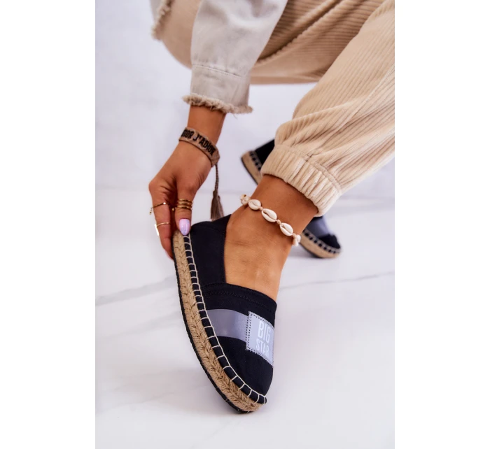 Damskie Espadryle Wsuwane Big Star JJ274963 Czarne Damskie Espadryle Wsuwane Big Star JJ274963 Czarne