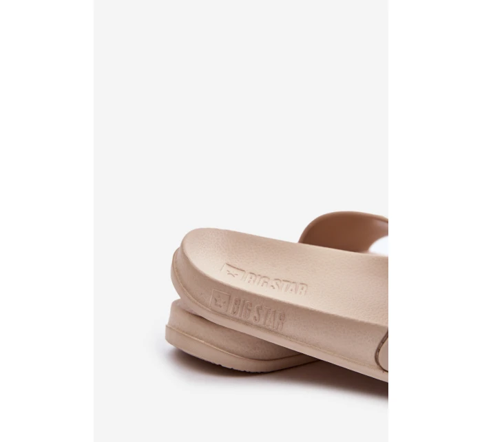 Lehké Dámské Pantofle Big Star model 21675995 Béžové - Big Star Shoes Lehké Dámské Pantofle Big Star model 21675995 Béžové - Big Star Shoes