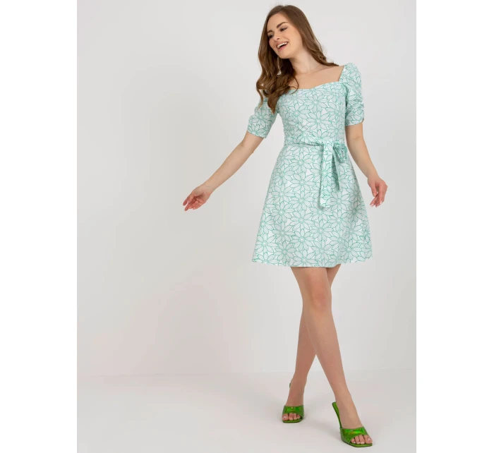 LK SK 509002 šaty.03P biela zelená