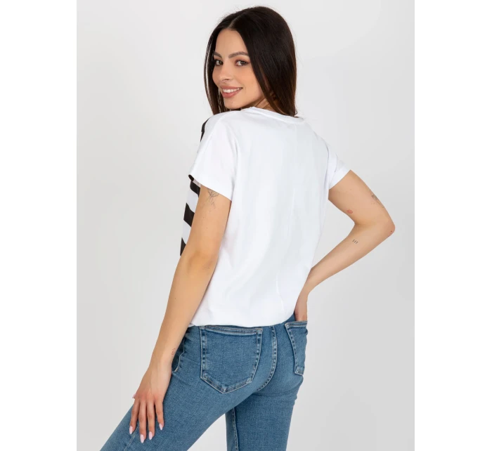 Bluzka RV BZ model 18547375 biało czarny - FPrice Bluzka RV BZ model 18547375 biało czarny - FPrice