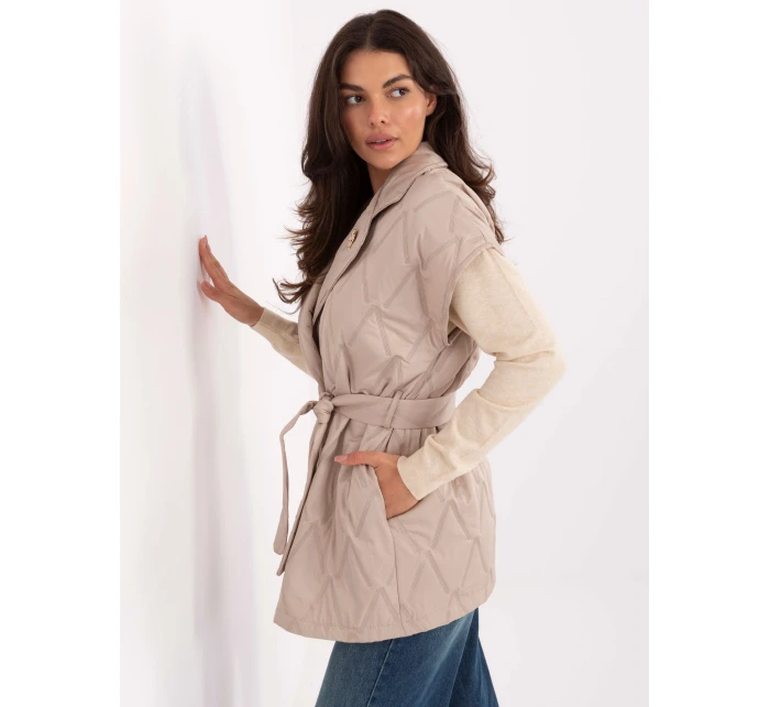 Dámska vesta béžová - Rue Paris