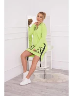 Šaty s kapucňou a potlačou pistácie Šaty s kapucňou a potlačou pistácie