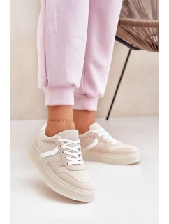 Nízké Dámské Tenisky Na Platformě Béžové model 21689166 - EVENTO