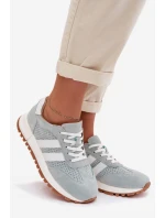 Dámské tenisky z přírodního semiše mátové model 22007477 - EVENTO