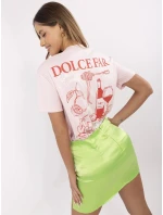 Tričko D12022M02738A svetlo ružová Tričko D12022M02738A svetlo ružová