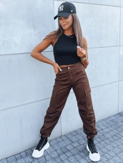 Dámské padákové kalhoty hnědé model 21970847 - FashionStreet