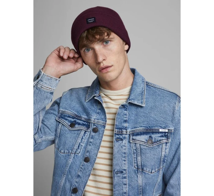 Jack & Jones Jacdna Beanie Noos M 12092815 burgundy pánske