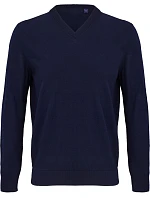 Men Pánský svetr s výstřihem do V night blue model 22500678 - NEOBLU Men Pánský svetr s výstřihem do V night blue model 22500678 - NEOBLU