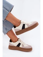 Dámské tenisky na platformě béžové model 21702556 - Boto Dámské tenisky na platformě béžové model 21702556 - Boto