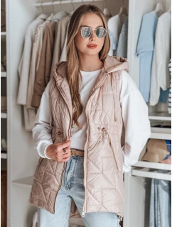 Dámska prechodná prešívaná vesta OLINVIA ružová FashionStreet TY4885