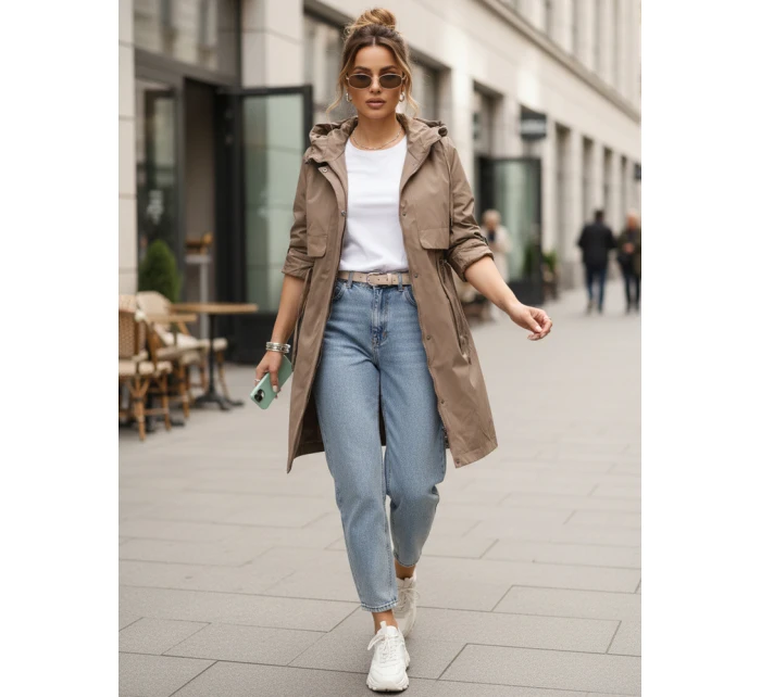 Dámská přechodná bunda parka béžová Dstreet model 21995952 - FashionStreet