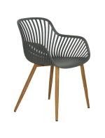 BALKÓNOVÝ NÁBYTOK SET STÔL A 2 STOLIČKY SIVÝ