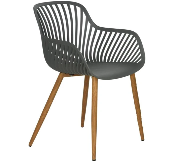 BALKÓNOVÝ NÁBYTOK SET STÔL A 2 STOLIČKY SIVÝ