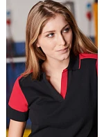 Printer Prime Polo Women Dámske piqué polo z hrubej bavlny 61.5025 čierna/oranžová Printer Prime Polo Women Dámske piqué polo z hrubej bavlny 61.5025 čierna/oranžová