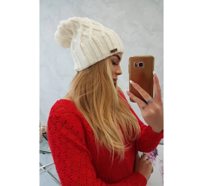 Milano fleecová čiapka K203 ecru