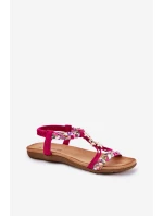Sandały Damskie Płaskie Z Plecionymi Paskami I Przypinkami Artiker 56C1314 Fuksja Sandały Damskie Płaskie Z Plecionymi Paskami I Przypinkami Artiker 56C1314 Fuksja