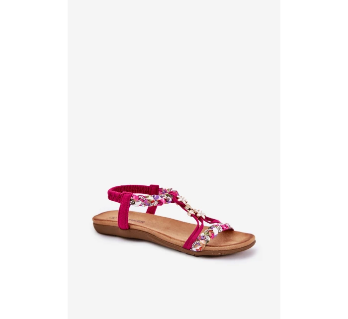 Sandały Damskie Płaskie Z Plecionymi Paskami I Przypinkami Artiker 56C1314 Fuksja Sandały Damskie Płaskie Z Plecionymi Paskami I Przypinkami Artiker 56C1314 Fuksja