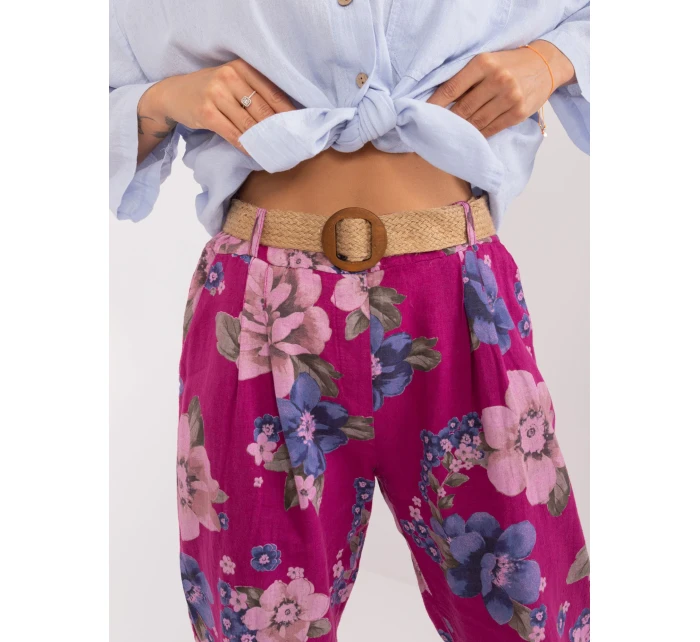 Spodnie DHJ SP model 19712363 fioletowy - FPrice Spodnie DHJ SP model 19712363 fioletowy - FPrice