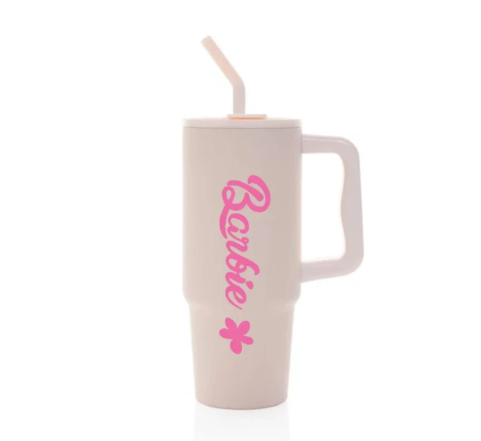 BARBIE - světle růžový cestovní termohrnek 900 ml