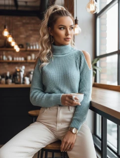 Dámský svetr zelený Dstreet model 21967054 - FashionStreet