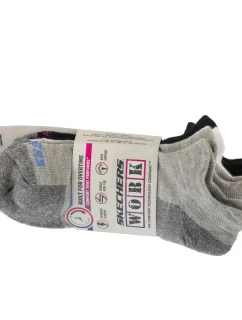 Skechers 3pk Work Lowcut dámske ponožky S119052-GRBK Grey One Size