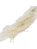 OZDOBNÝ VTÁČIK NA KLIPE 38CM BIELY A ZLATÝ