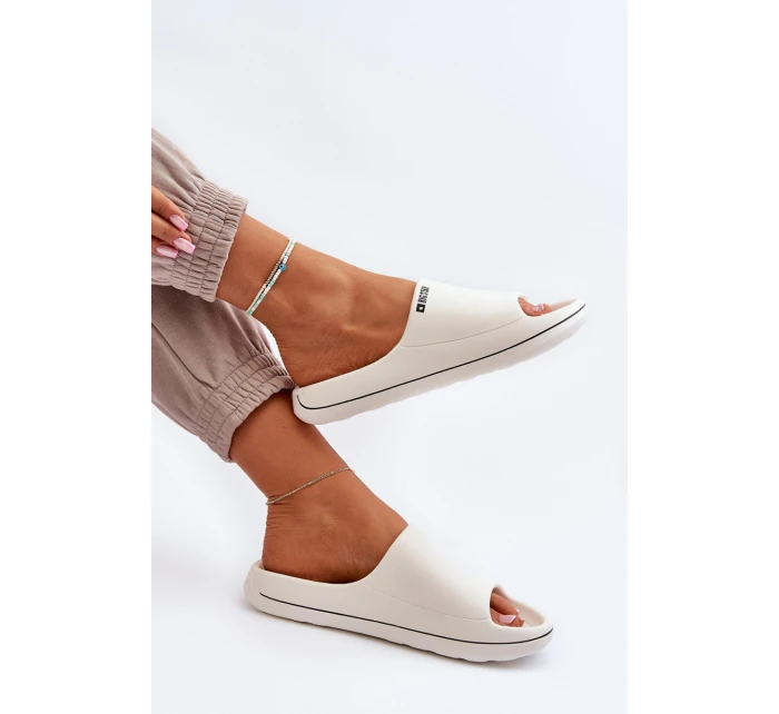 Lekkie Klapki Damskie Big Star NN274A043 Białe