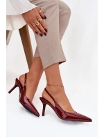 Lakované lodičky na jehlovém podpatku bordó Phelia Lakované lodičky na jehlovém podpatku bordó Phelia