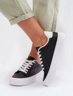 Dámské tenisky z eko kůže Big Star TT274927 HI-POLY SYSTEM Černé