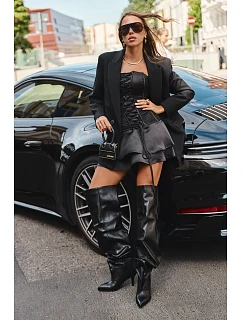 Dámské černé kozačky na podpatku model 22348802 - Boto