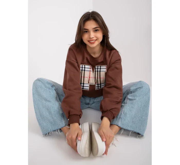 Mikina EM BL U617.95 tmavo hnedá