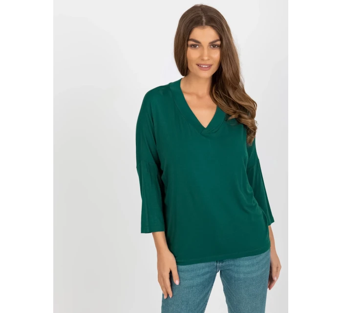 Bluzka RV BZ model 18510290 ciemny zielony - FPrice Bluzka RV BZ model 18510290 ciemny zielony - FPrice