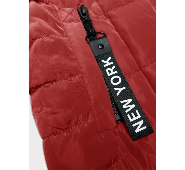 Červená dámská vesta s kapucí model 19447105 - S'WEST Červená dámská vesta s kapucí model 19447105 - S'WEST